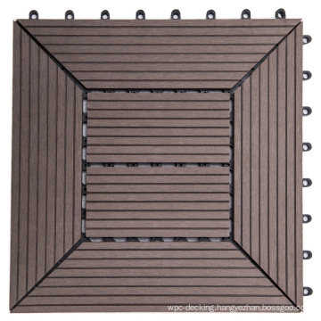 DIY Floor Tiles Exterior&Interior Waterproof Anti-Slip WPC Composite Deck Tiles